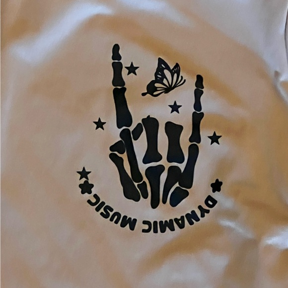 Passionate Graphic Tee with Skeleton and Butterflies - Picture 4 of 5